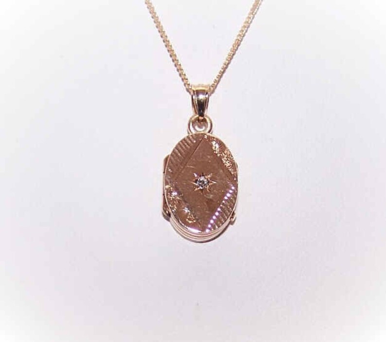 Antique 14K Gold Diamond Locket