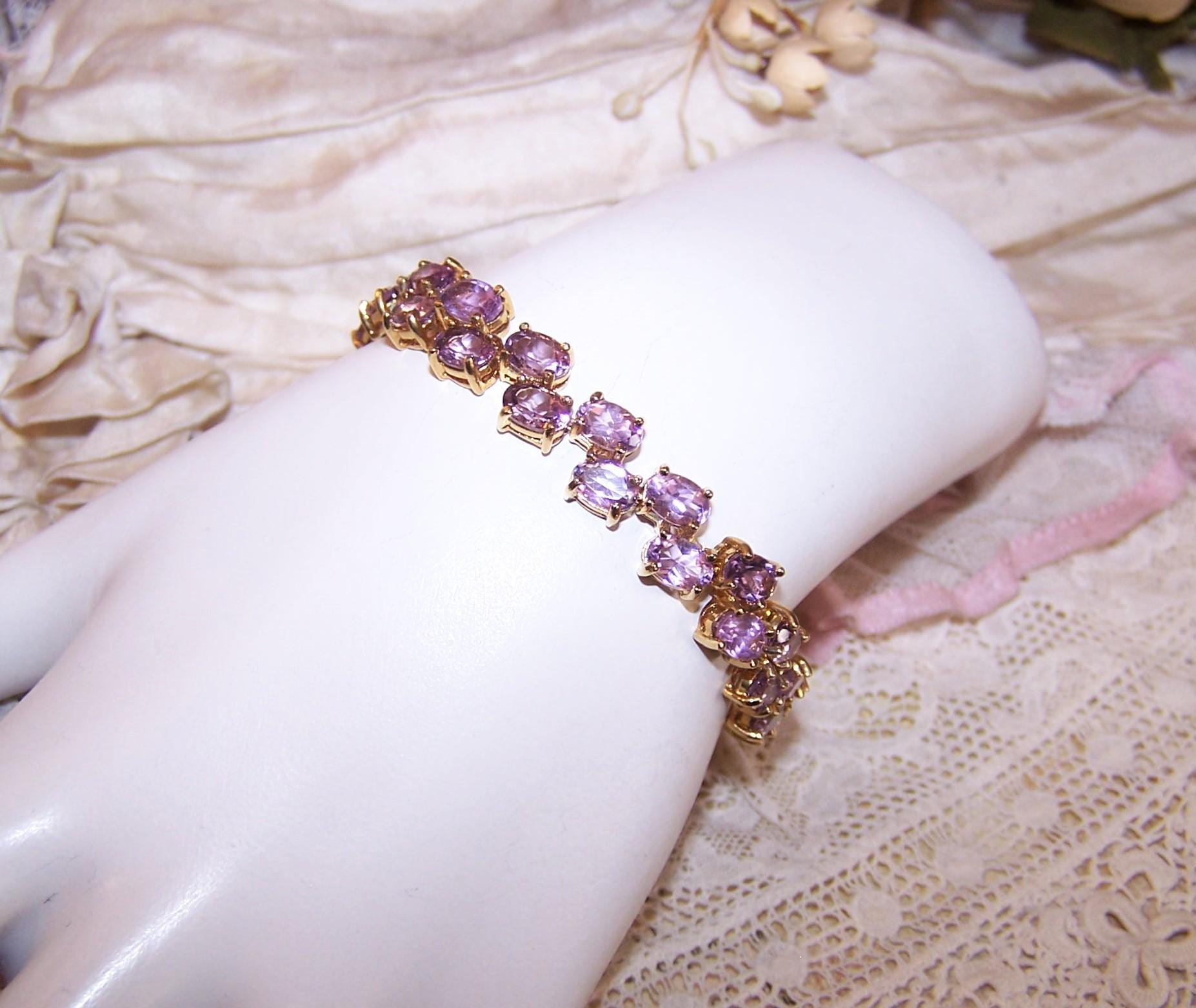 DBJ Dee Berkley Sterling Silver Vermeil Amethyst Link