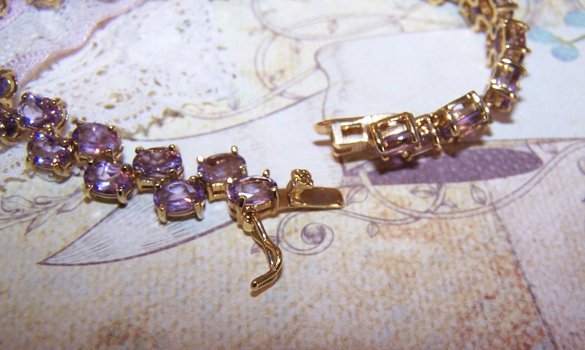 DBJ Dee Berkley Sterling Silver Vermeil Amethyst Link