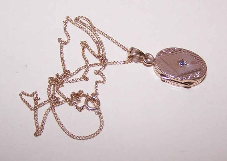Antique 14K Gold Diamond Locket