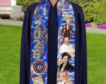 In Loving Memory Graduation Stoles, Custom Graduation Stole with photos, Personalized Grad Stole, Gift for Graduate, Class of 2026