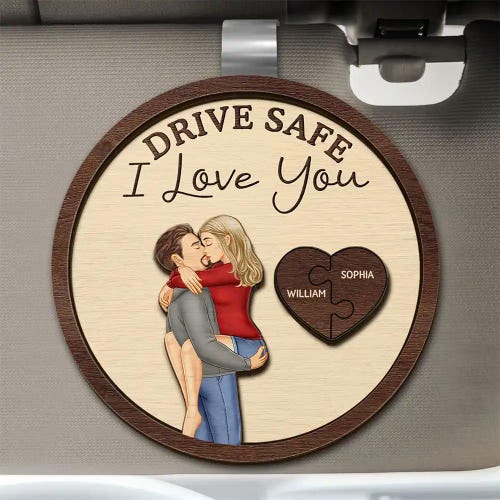 Personalized Custom Shaped Acrylic Car Visor Clip Custom Photo Drive Safe I Love You Couple - Personalized Custom Shaped – The Next Custom Gift Visor Clip Photo Frame