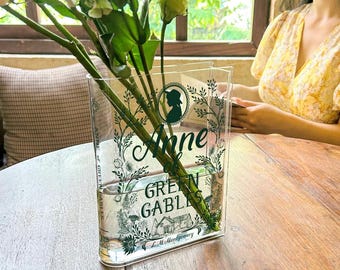 Anne of Green Gables Book Vase - Home Decor Gifts for Book Lovers and Readers, Bookish Gifts for Special Occasions, Mother's Day Gift 2025