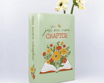 Just One More Chapter Ceramic Book Vase, Home Decor Gifts for Book Lovers and Readers, Bookish Gifts for Special Occasions, Gift 2025