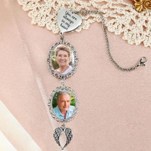 Personalized Graduation Tassel Photo Charm with Angel Wings, Memorial Graduation Gift For Her, 2026 Graduation Memorial Tassel for grad cap