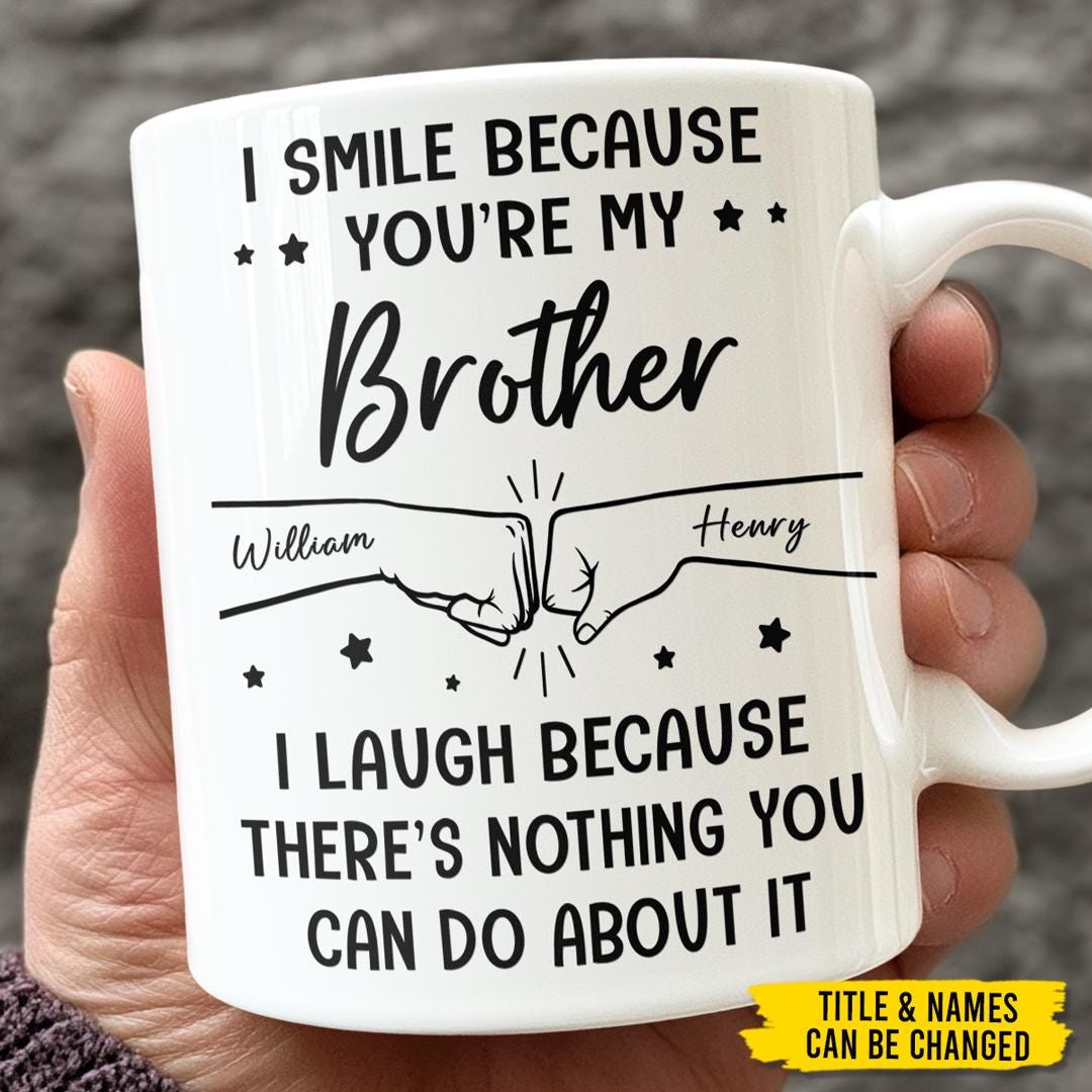 Divertenti tazze per sorella, con scritta in lingua inglese I Smile Because You're My Sister, idea regalo per Natale e compleanno 11oz Infradito colorati estivi, con finte perline