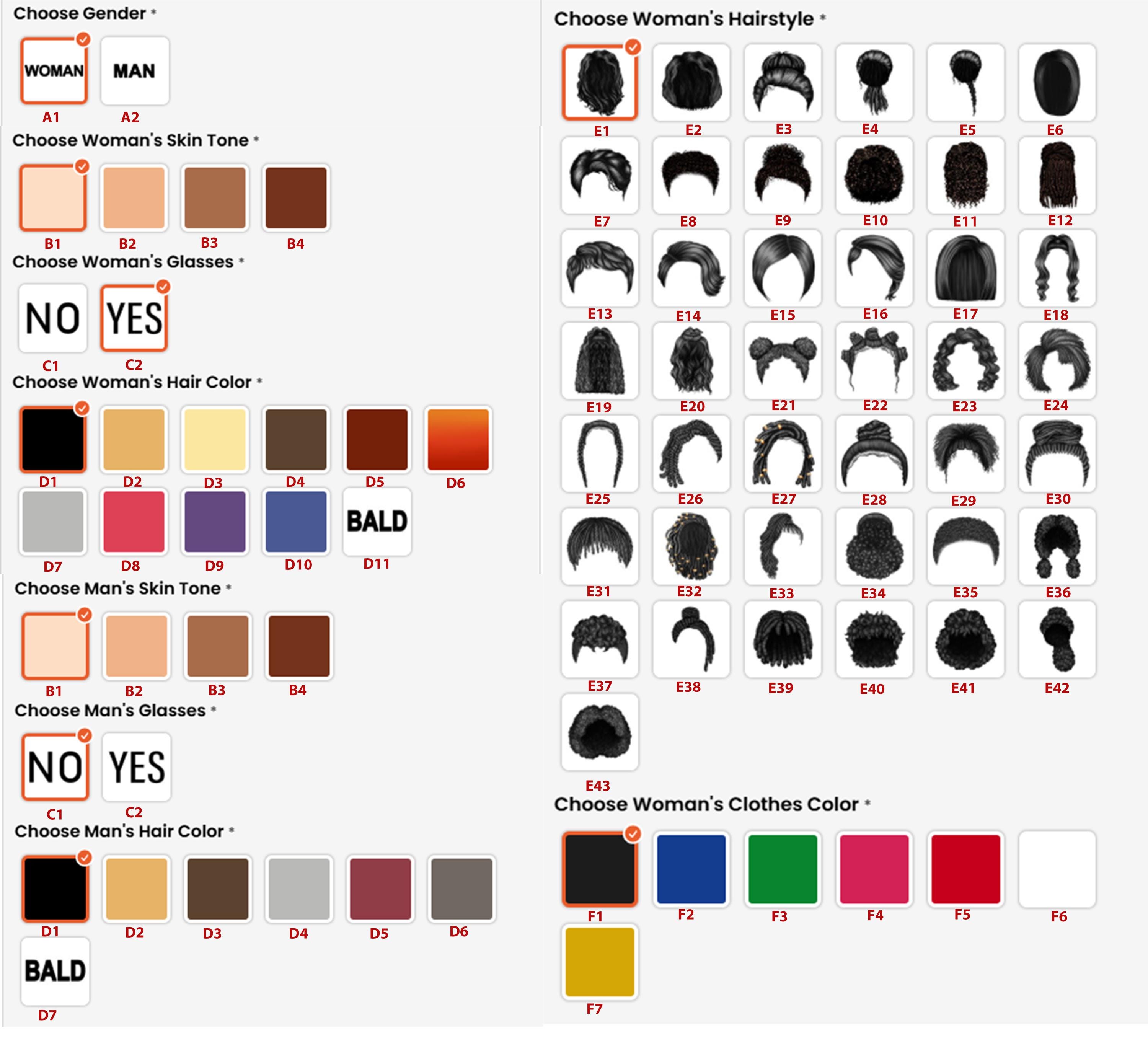 Anime Skin Tone Chart