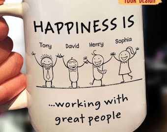 Tolle Kollegen - Personalisierte benutzerdefinierte Kaffeetasse, Geschenke für Mitarbeiter, Mitarbeiter-Tasse, Mitarbeiter-Kaffeetasse, Geschenk für Mitarbeiter-Tasse