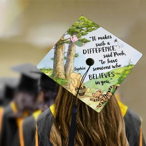 Hunny Bear It Make Such Different To Have Someone Believes In You Grad Gift Graduation Cap Topper,  Graduation Gift Class 2025