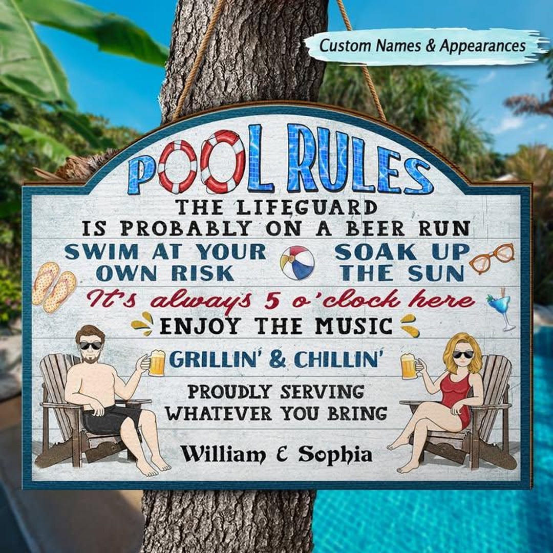GLOBLELAND Señal de Advertencia de Aluminio con Texto Pool Rules Swim at Your Own Risk No Exceptions Señal 20x30 cm 0.9 mm, Protección UV e Impermeable GLOBLELAND Señal de Advertencia de Aluminio con Texto Pool Rules Swim at Your Own Risk No Exceptions Señal 20x30 cm 0.9 mm, Protección UV e Impermeable