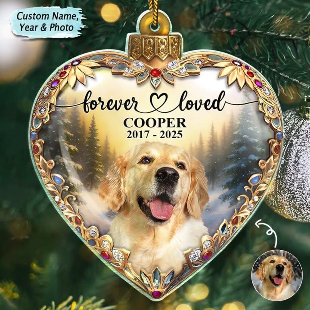 Custom Photo Forever Loved Memorial Dog Cat - Personalized Custom ...