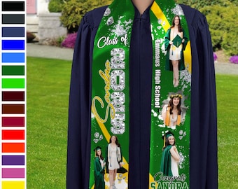 Upload Photo Class Of 2026 Congratulations Graduation Gift Stoles, Graduation Gift For Student, Personalized Stole