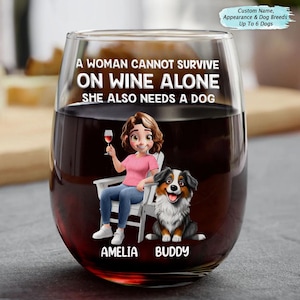 Every Sip Tastes Like It's Not My Problem Anymore Cartoon Personalized Custom Stemless Wine Glass, Retirement Party Gift, Custom Gifts 2025