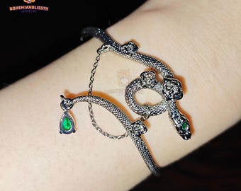 braccialetto serpente, braccialetto serpente in ottone sterling, braccialetto serpente dorato, braccialetto serpente, bellissimo braccialetto serpente, kundalini, braccialetto potente