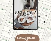 Done For You Instagram Calendar Planner Social Media Planning Strategy Canva Template PLR Social Media Calendar TikTok Pinterest Calendar