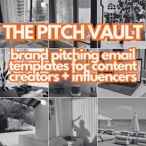 Done For You Brand Pitch Emails Influencer UGC Brand Deal Email Pitching Templates Content Creator Guide Pitching to Brands Email Drafts
