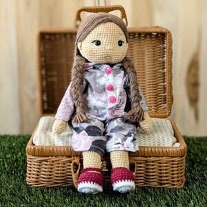 Handmade Crochet Bunny Girl Doll Toy in Dress