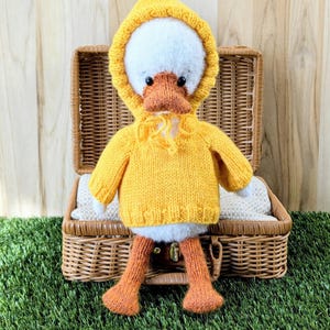 Handmade Knitted Duck Toy, Plush Duck Toy, Cute Baby Duck