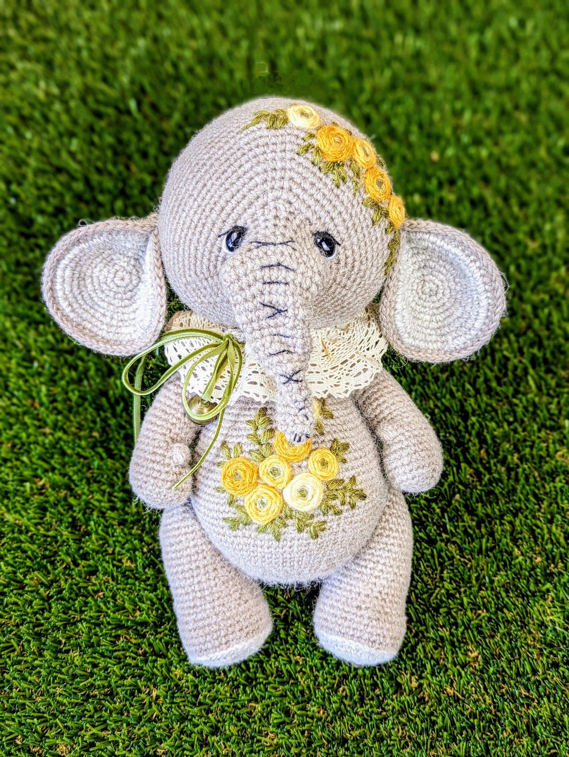 ZSTOSPUS Positive Handmade Crochet Elephant Inspirational