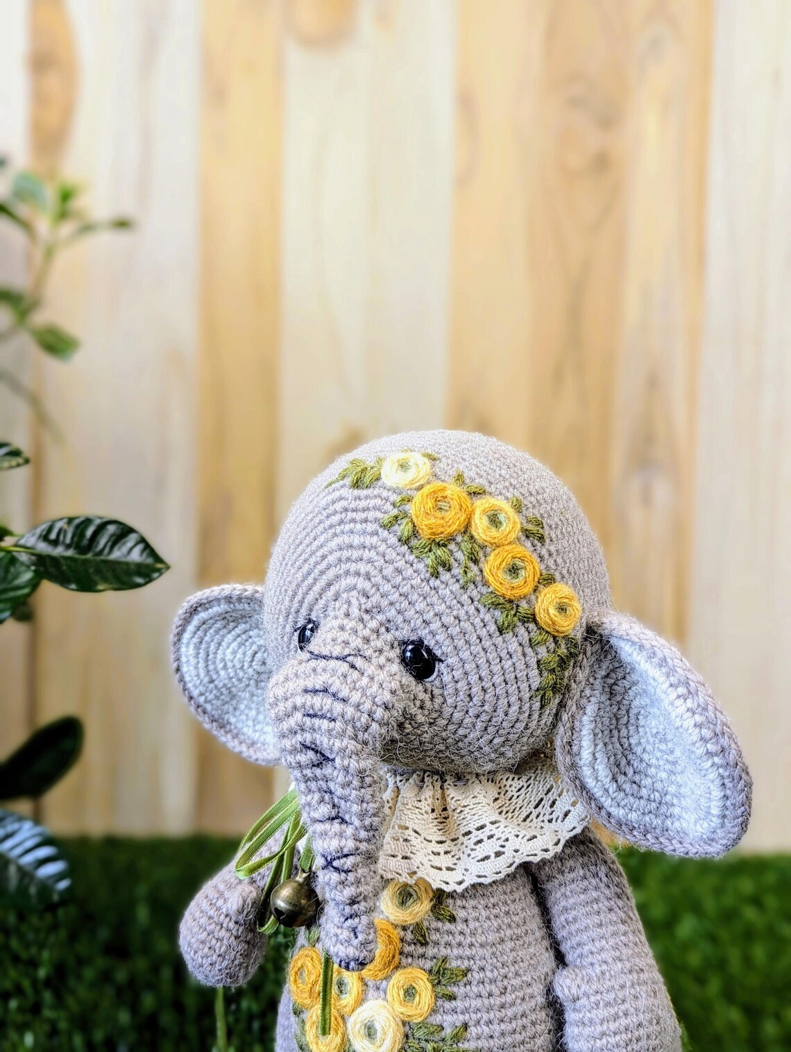 Handmade Crochet Elephant Toy Gift Set (3pc) - Pink