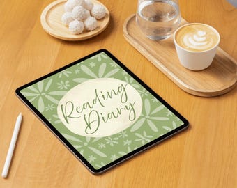 Floral Digital Reading Journal: Book Review, TBR Tracker (PDF Download)