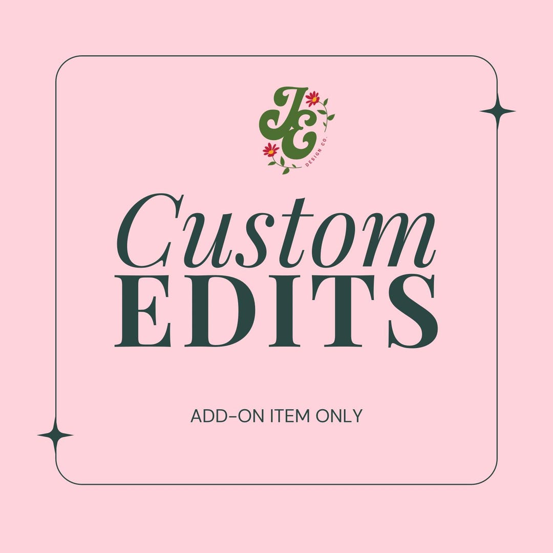 Custom Edit Request: Add-on for Existing Digital Items - Etsy