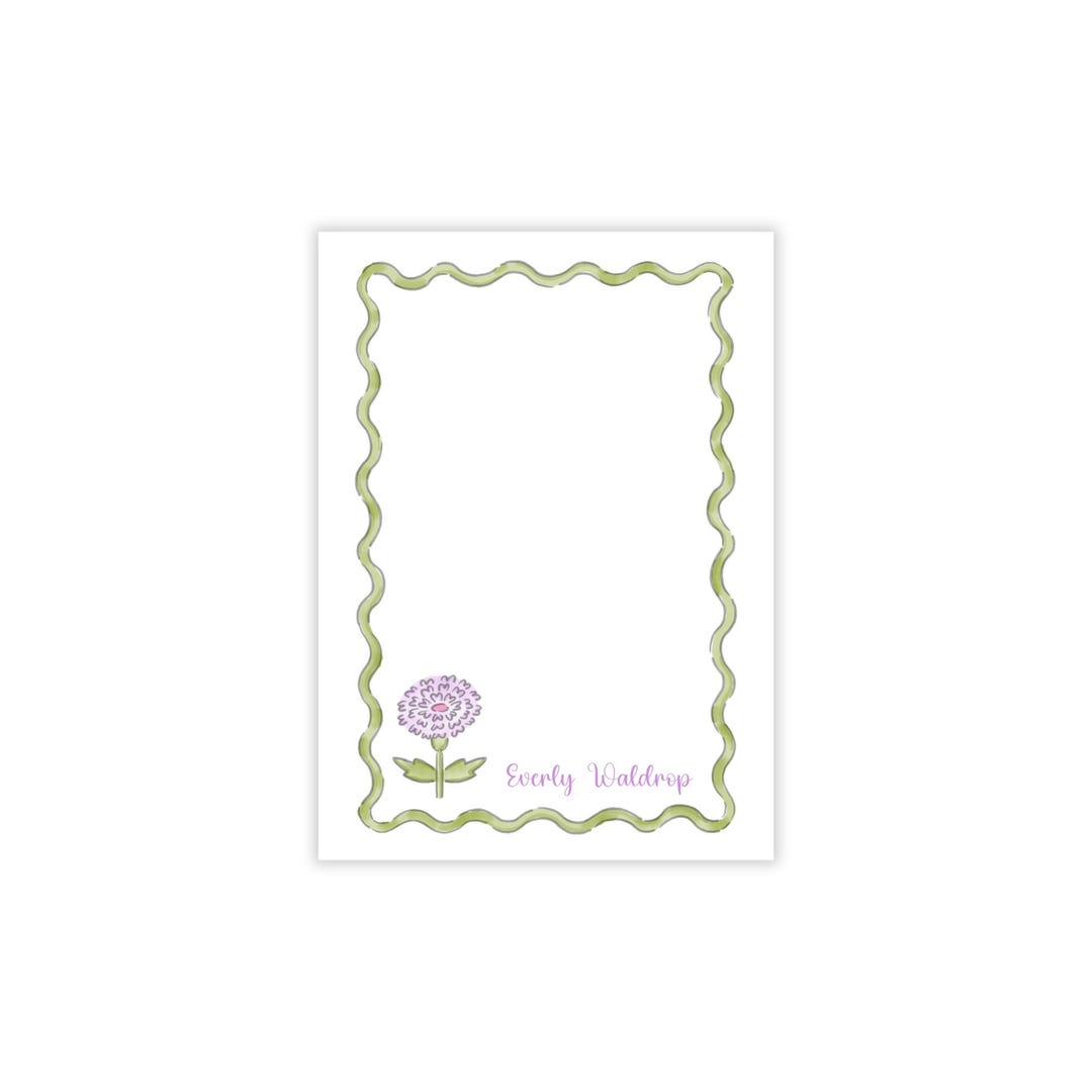 Purple Floral Personalized Notepad: Custom Stationery for Women, Girls ...