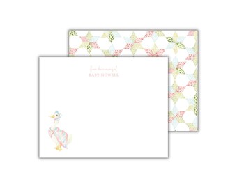 Watercolor Mother Goose Thank You Notes: Personalized "From the Nursery Of" Baby Stationery