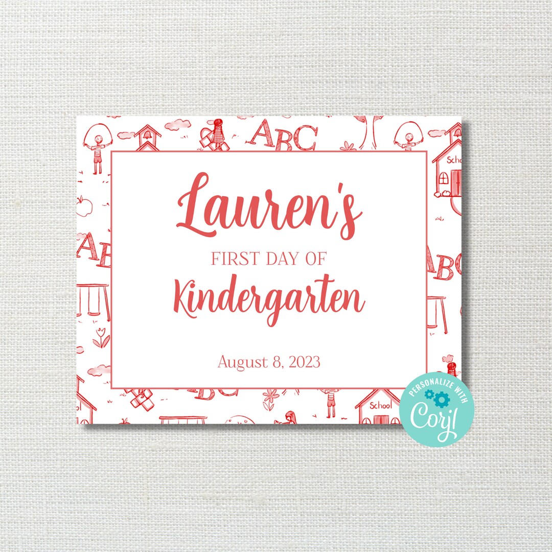 Printable First Day of School / Last Day of School Sign Template First ...