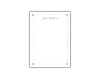 Personalized Coastal Notepad: Watercolor Beach Stationery for Women