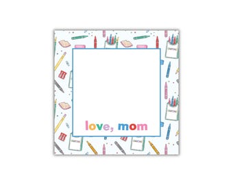 School Supplies Lunch Box Love Notes Notepad: Personalized "A Note from Mom" Notepads