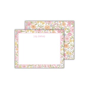 Personalized Watercolor Floral Notecards: Women&#39;s Stationery