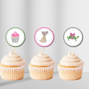 New York Girl Toppers Instant Download - Childrens Book Girls Birthday Party - Printable Cake Toppers - Cake Decorations