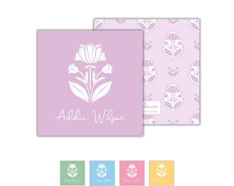Choose Your Color Intaglio Block Print Calling Cards: Personalized Gift Enclosure Tags