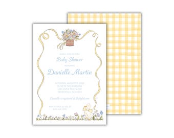Personalized Duckling Baby Shower Invitations: Gender Neutral Duck Invitation