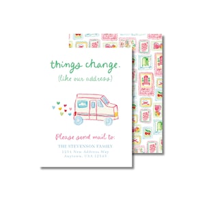 Watercolor Mailbox Moving Announcement Cards: New Address Cards image 1