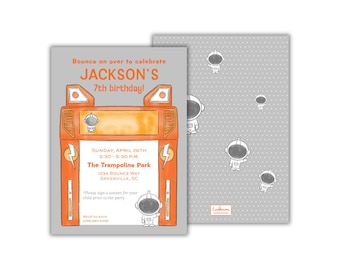 Trampoline Park Birthday Invitation: Printed Party Invites for Boys