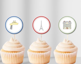 Printable Madeline Cupcake Toppers: Paris Birthday Party Cake Decorations (Instant Download)