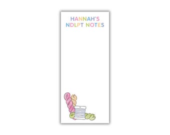 Watercolor Thread Needlepoint Notepad: Personalized WIP List Note Pad