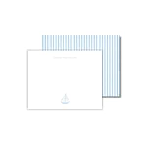 Sailboat Notecards - Stationery for Boys - Stationery for Baby - Personalized Notecards - Custom Stationery - Nautical Stationery