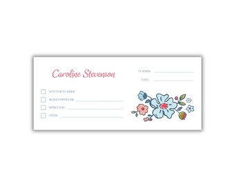 Hand Drawn Floral School Money Envelopes: Set of 20