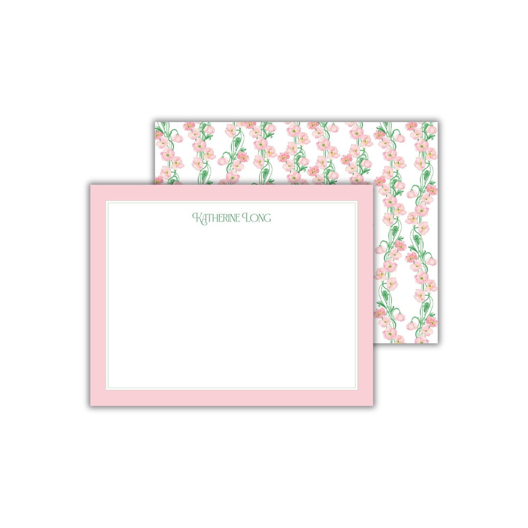 Watercolor Poppy Notecards: Personalized Floral Stationery for Women - Etsy