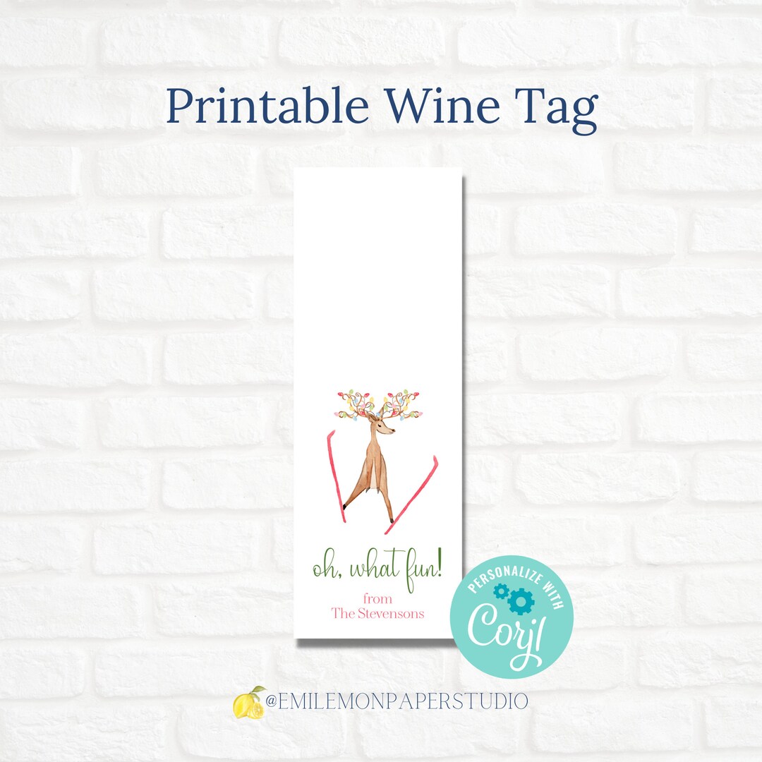 Printable Wine Bottle Tag Printable Tag Liquor Bottle Tag Etsy