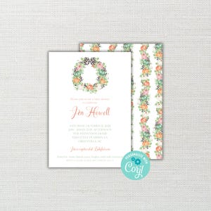 Watercolor Little Pumpkin Gender Neutral Baby Shower Invitation: Printable Invitation Template