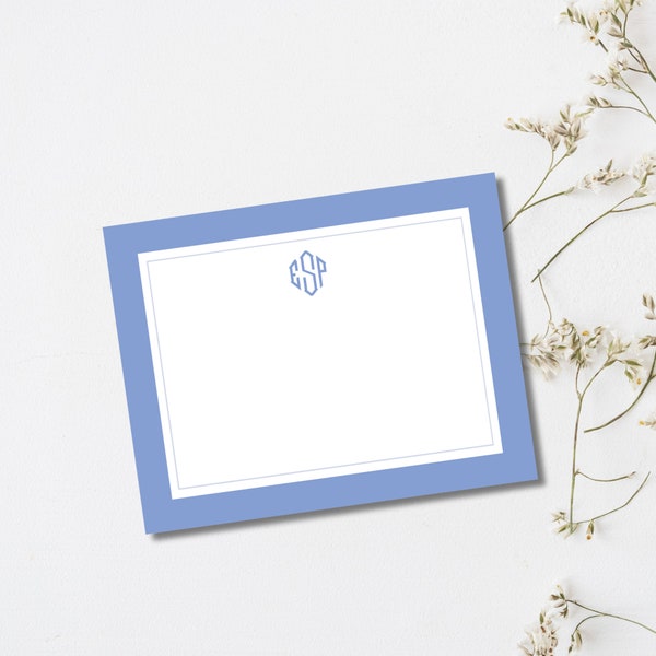 Chinoiserie Stationery - Blue Toile - Custom Notecards - Monogrammed Stationery - Personalized Notecards - Classic Stationery