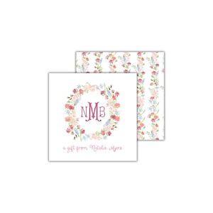 Mountain Wildflower Monogrammed Gift Enclosure Cards: Personalized Floral Calling Cards