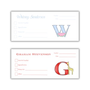 Printed Money Envelopes - Personalized School Stationery for Kids - Custom Envelopes for School - Back to School Supplies - Custom Envelopes