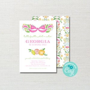 Printable Tutti Frutti Birthday Party Invitation Template - Printable Invitation - Girls Birthday Party Invitation - How Sweet Fruit Party