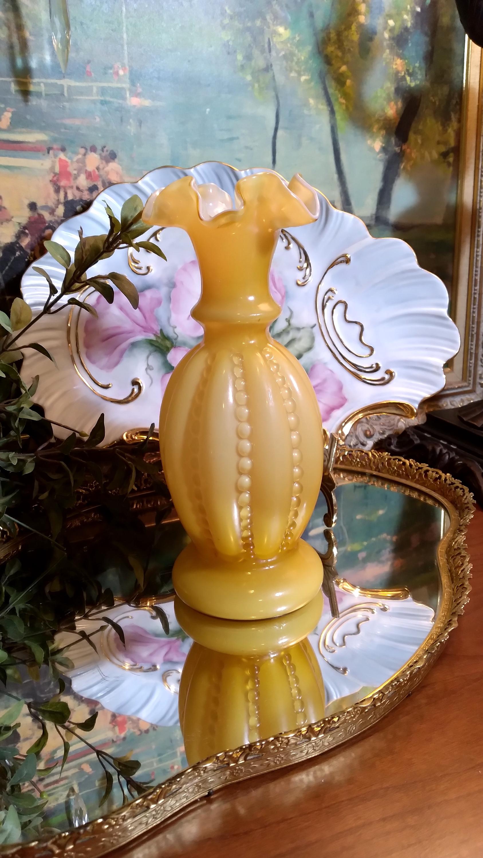 Fenton Amber Vase - Etsy