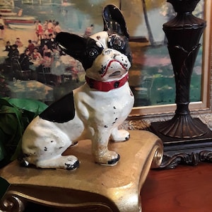 アンティークブルドッグ Hubley Cast Iron French Bulldog - Etsy